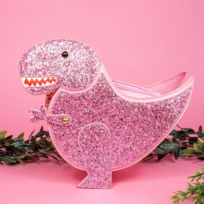 Pink Glitter Dino Bag
