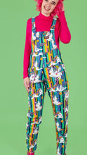 Load image into Gallery viewer, Unicorn Stripes Stretch Twill Dungarees