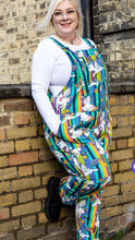 Load image into Gallery viewer, Unicorn Stripes Stretch Twill Dungarees