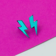 Load image into Gallery viewer, Lightning Bolt Studs Blue