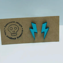 Load image into Gallery viewer, Lightning Bolt Studs Blue