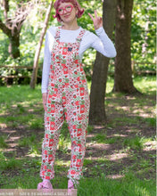 Load image into Gallery viewer, Rebel Romance Charity Print Strawberry Picnic Stretch Dungarees