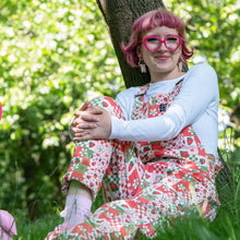 Load image into Gallery viewer, Rebel Romance Charity Print Strawberry Picnic Stretch Dungarees