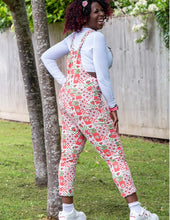 Load image into Gallery viewer, Rebel Romance Charity Print Strawberry Picnic Stretch Dungarees