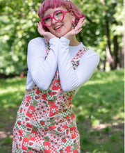 Load image into Gallery viewer, Rebel Romance Charity Print Strawberry Picnic Stretch Dungarees