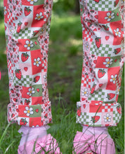 Load image into Gallery viewer, Rebel Romance Charity Print Strawberry Picnic Stretch Dungarees