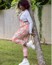 Load image into Gallery viewer, Rebel Romance Charity Print Strawberry Picnic Stretch Dungarees