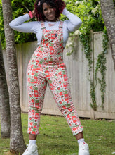 Load image into Gallery viewer, Rebel Romance Charity Print Strawberry Picnic Stretch Dungarees