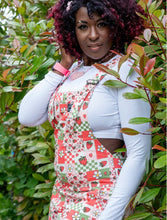 Load image into Gallery viewer, Rebel Romance Charity Print Strawberry Picnic Stretch Dungarees