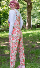 Load image into Gallery viewer, Rebel Romance Charity Print Strawberry Picnic Stretch Dungarees