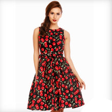 Load image into Gallery viewer, Annie Retro Cherry Swing Dress