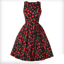 Load image into Gallery viewer, Annie Retro Cherry Swing Dress