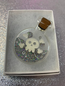 Poison Bottle Brooch - Horrible Holographic Glitter