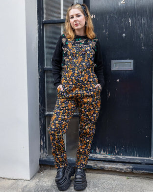 Highland Cows Stretch Twill Dungarees