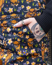Load image into Gallery viewer, Highland Cows Stretch Twill Dungarees