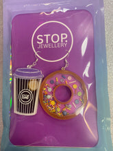 Load image into Gallery viewer, Coffee &amp; Donut Earrings