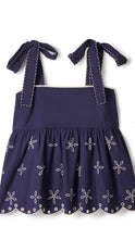 Load image into Gallery viewer, Embroidered Cami Top With Tie Strap In Navy