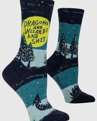 Dragons & Wizards & Shit Women’s Socks