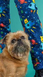 Dogs in Space Stretch Twill Dungarees