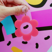 Load image into Gallery viewer, Daisy Statement Earrings Pink ARRIVING SOON