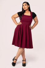 Load image into Gallery viewer, Patti Pinafore Dress Burgundy