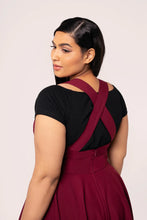 Load image into Gallery viewer, Patti Pinafore Dress Burgundy