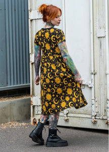 Rebel Romance Celestial Midi Stretch Smock Dress