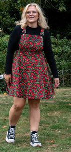 Rebel Romance Strawberry Field Stretch Flared Pinafore