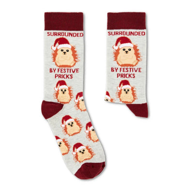 Unisex Surrounded By Festive Pricks Socks