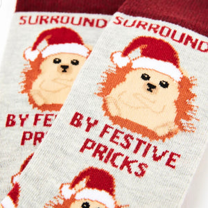 Unisex Surrounded By Festive Pricks Socks