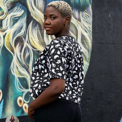 Rebel Romance x Yasmin Cousins Ghosties Cropped Boxy Tee