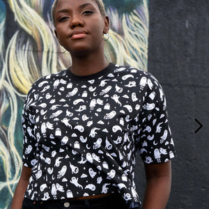 Rebel Romance x Yasmin Cousins Ghosties Cropped Boxy Tee