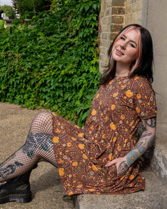 Halloween: Autumn Pumpkin Oversized Smock Dress