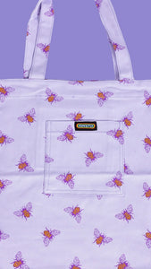 Lavender Bees Tote Bag