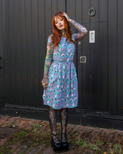 Load image into Gallery viewer, Halloween: Pretty Spooky Stretch Belted Tea Dress with Pockets