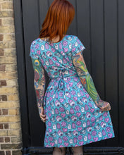 Load image into Gallery viewer, Halloween: Pretty Spooky Stretch Belted Tea Dress with Pockets