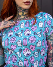 Load image into Gallery viewer, Halloween: Pretty Spooky Stretch Belted Tea Dress with Pockets