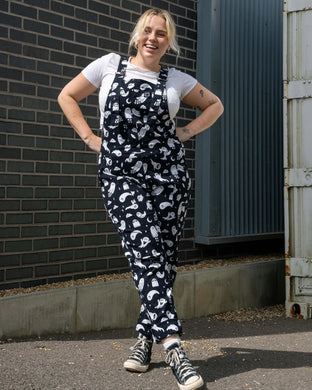 Cousins Rebel Romance x Yasmin Cousins Ghosties Stretch Dungarees