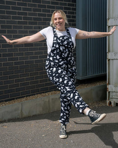 Cousins Rebel Romance x Yasmin Cousins Ghosties Stretch Dungarees