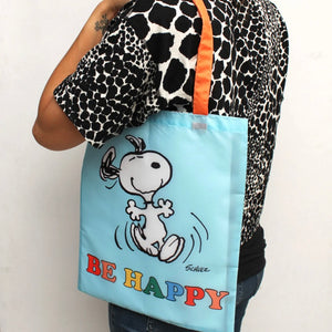 Snoopy Be Happy Tote  Eco Shopper Bag