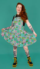 Load image into Gallery viewer, Succulents Flared Pinafore Dress