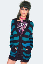 Load image into Gallery viewer, Oversized Striped Cardigan Teal