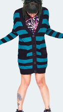 Load image into Gallery viewer, Oversized Striped Cardigan Teal