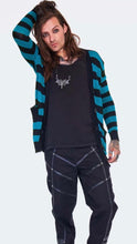 Load image into Gallery viewer, Oversized Striped Cardigan Teal