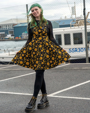Rebel Romance Celestial Sun and Moon Stretch Flared Pinafore