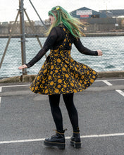 Load image into Gallery viewer, Rebel Romance Celestial Sun and Moon Stretch Flared Pinafore