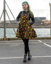 Load image into Gallery viewer, Rebel Romance Celestial Sun and Moon Stretch Flared Pinafore