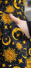 Load image into Gallery viewer, Rebel Romance Celestial Sun and Moon Stretch Flared Pinafore