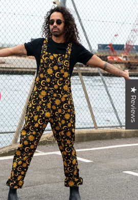 Rebel Romance Celestial Sun and Moon Stretch Dungarees