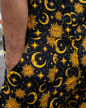 Load image into Gallery viewer, Rebel Romance Celestial Sun and Moon Stretch Dungarees